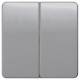 Siemens Wippe 2-fach neutral 5TG7925 DELTA PROFIL silber