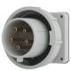 Mennekes 842 mounting plug 32 A 5p 1h > 50 V IP67 HW/VN