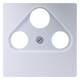 Jung A561PLSATAL Cover for Antennen-/SAT-TV-Dose, A 561 PL SAT AL, aluminum