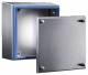 Rittal 1672600 HD Terminal box, WHD: 200x200x120 mm, Stainless steel 1.4301, with mounting plate, with cover and silicone seal