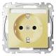Merten MEG2302-0307 SCHUKO socket BRS special with label StK yellow system M