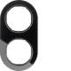 Hager WLD9200GB frame 2-way series R.Classic glass black mounting material
