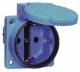 BALS 71102 SCHUKO mounted receptacle 16A 3p 250V IP54 blue BGV A2 flange: 50x50mm