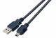 Kabel USB, A(St) => B(St)-mini 5-pol., 0,5m, USB2.0, schwarz