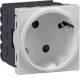 Hager GS10329016 Socket outlet 1-way SCHUKO Direct Clipping 45x45 66° traffic white