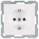 Berker 41236089 SCHUKO socket with additional BS Q.1/Q.3 polar white velvet