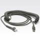 Zebra CBA-U12-C09ZAR USB-Verbindungskabel 2,7 m gewickelt grau