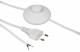 Euro-Netzkabel McPower mit Fußschalter und blanken Enden, 2m, weiß