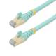 STARTECH.COM 10m CAT6a Ethernet Cable - Aqua - RJ45 Snagless Connectors - CAT6a STP Cord - Copper Wire - Network Cable 6ASPAT10MAQ
