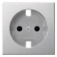 Merten MEG2330-0460 central plate for Schuko socket with BRS alu System M