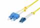 Fiber optic 2-fiber patch kit. 0.5mtr.LC-SC, 9/125um, OS2, AD=2mm, flexible anti-kink sleeve, G657.A2, Synergy 21