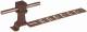 Dehn + Soehne 204177 Dehn roof conductor holder brown , UNIsnap Cu 205 mm H = 36 mm