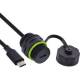 InLine® USB-C-Kabelkupplung, IP68, geschirmt, Buchse zu Stecker, 50cm