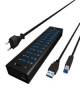 RaidSonic IB-AC6113 ICY BOX External Hub USB-B 3.0 zu 13x USB-A 3.0 mit Netzteil
