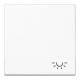 Jung A590LWW Rocker with light symbol, A 590 L WW, alpine white