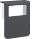 Hager SL201159329011 device carrier top section side mirror finish 20x115 graphite, 