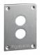 Schneider Electric XAPE302 Schneider mounting plate 72x105mm 2 holes horizontal aluminum anodized.
