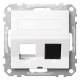 Merten MEG4568-0325 inclined outlet 2f support + font for Mod.Jack active white gl