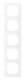 Merten MEG4050-3625 M-Pure Frame 5-gang, active white