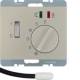 Berker 20347104 floor temperature controller with switch, central piece, toggle switch