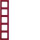 Berker 10156062 Rahmen 5-fach Q1 rot, samt