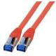 Patchkabel RJ45, CAT6A 500Mhz, 7,5m, rot S-STP(S/FTP) TPE(Superflex), mit Cat.7 Rohkabel,