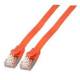 Patchkabel RJ45, CAT6A 500Mhz, 2m, rot U/FTP flach,