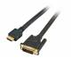 Kabel Video HDMI => DVI 24+1, 5m, ST/ST, Schwarz