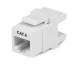 StarTech.com 180° Cat 6 Keystone Jack - RJ45 Ethernet Cat6 Wall Jack White - 110 Type - 1 Pack