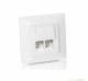 Equip Cat5e Unterputzdose+Frontplatte 2xRJ45 45°5Stk RAL9010