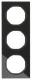 Berker 10132216 frame triple R.3 glass black