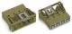 WAGO 770-764/073-000 socket part snap-in 4P. light green