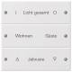 Gira 220303 220 303 Rocker set 3-gang, can be labeled, System 55 pure white