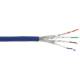 InLine® Patchkab., S/FTP (PiMf), Cat.6A, 500MHz, halogenfrei, Kupfer, blau, 100m