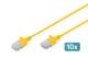 DIGITUS CAT 6 U-UTP slim patch cord Cu LSZH AWG 32/7 length 3m Yellow 10 pcs.
