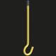 Kaiser 1226-85 concrete light fixture hook with thread M5, shaft length: 85 mm, fully insulated