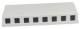 Synergy 21 S216344/S216364 Patch Panel 8xTP, CAT6A, inkl. Keystone Slim-line/Short 3P, Aufputz, ABS, Weiß, 