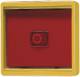 Jung 661WGLGE Abdeckung mit Glasscheibe gelbe Wippe WG600