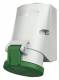 Mennekes 1858 32A4P10H>50-500V100-300Hz Wanddose IP44