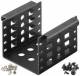 Goobay 96124 Fourfold 6,3 cm ( 2,5 inch ) hard disk tray to 8,9 cm ( 3,5 inch ) - for the installation of up to four HDD / SSD hard drives