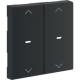Hager GW2AC9011 Wippe 2fach Pfeil für Tastsensormodul 55 mm hfr graphitschwarz