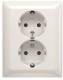 Busch Jaeger 2TKA00003912 BJ 202 EUJRB-914 SCHUKO® double socket full cover EBS without spreader