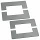 Hager DABA5008089006 wall cover plate, set for DABA50, steel, white aluminum