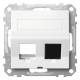 Merten MEG4568-0319 inclined outlet 2f support + font for Mod.Jack polar white gl