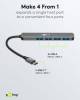 Goobay Slim 4-Port USB-Hub, USB-C™ auf USB-A, 5 Gbit/s, g