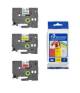 Brother 31M3 Label Tape - 12 mm Width x 8 m Length - Thermal Transfer - Black, Red, White, Yellow