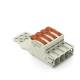 WAGO 832-1204/334-000 1-conductor pin header lever strain relief plate 16 mm²