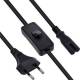 InLine Euro Netzkabel,schwarz,10m