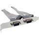 Inline 33208F Serielles Slotblech 2-fach, 9pol Stecker an 10pol Buchsenleiste, 1:1, 0,18m