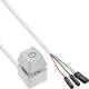 InLine® Computer Power-Switch Remote Kabel, weiß, 2 m